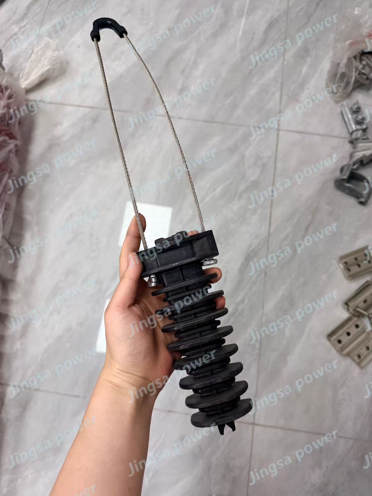 Plastic wedge tension clamp Plastic wedge tension clamp